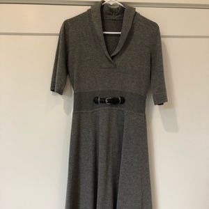 Gray Calvin Klein wool dress.